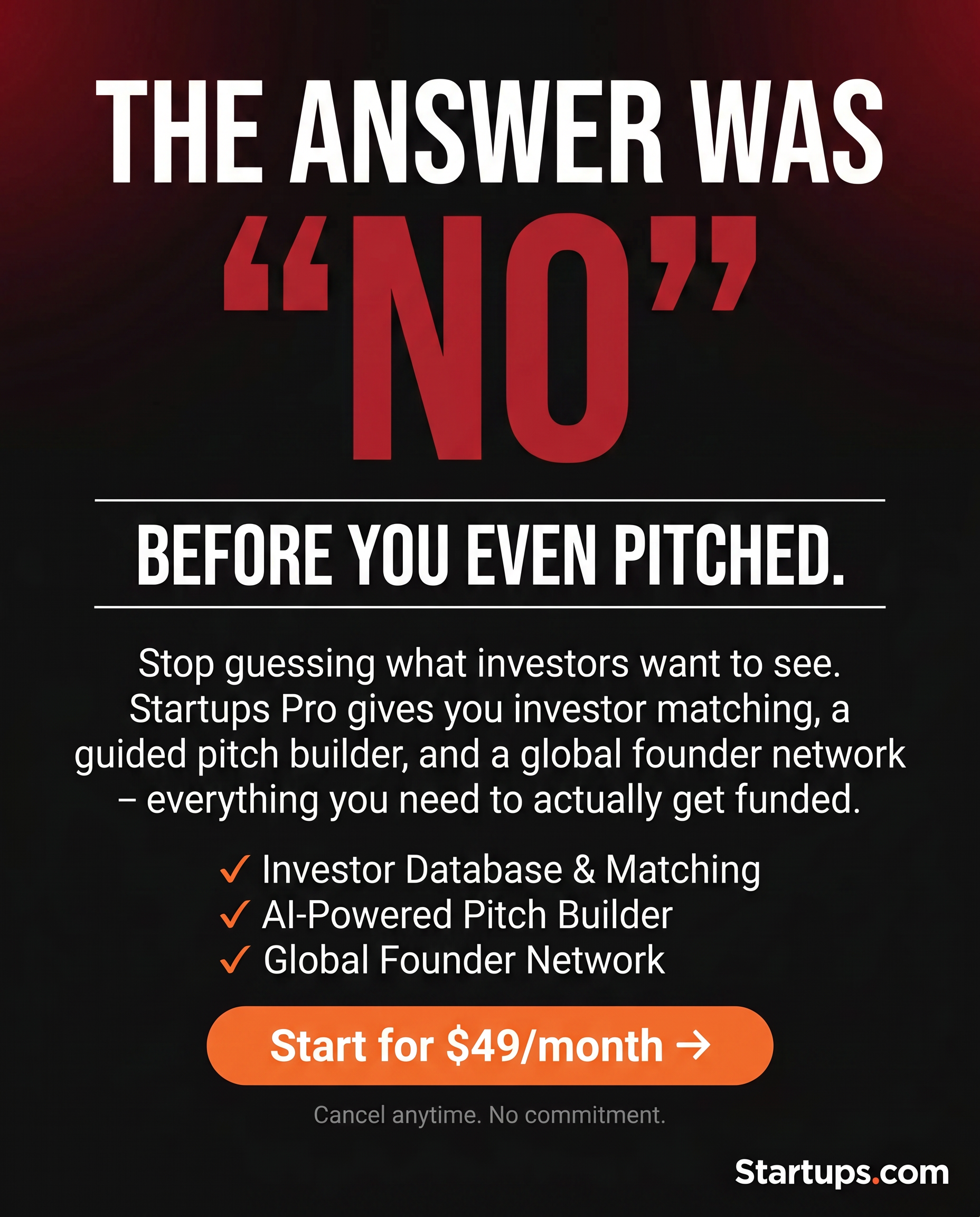Startups.com Facebook ad