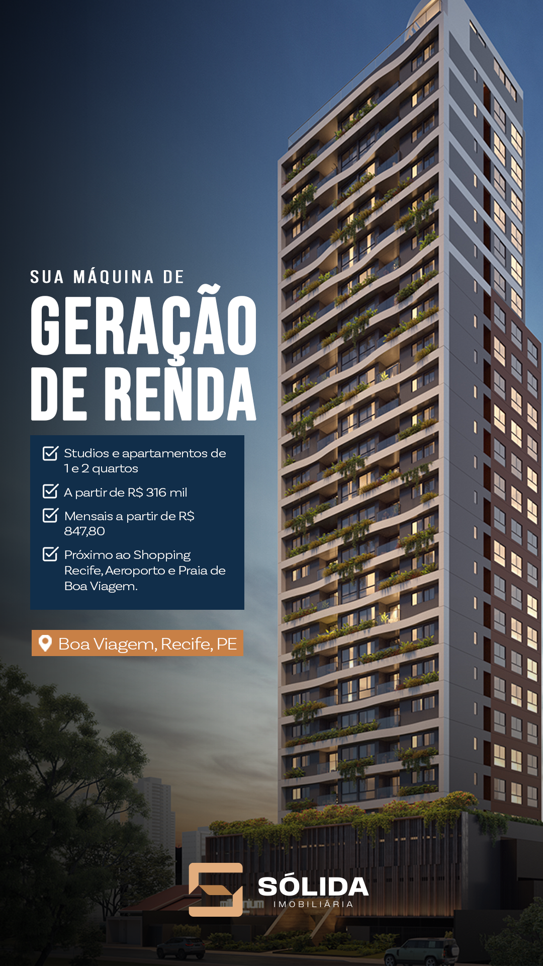 Sólida Imobiliária Facebook ad from Jul 15, 2026