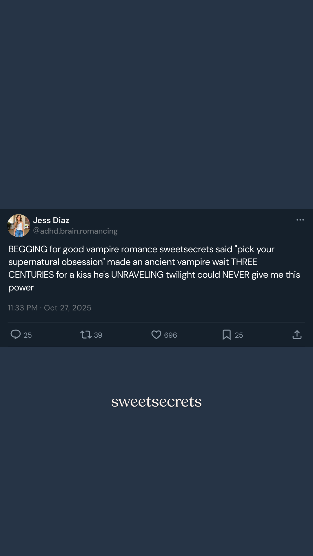 Sweetsecrets Facebook ad