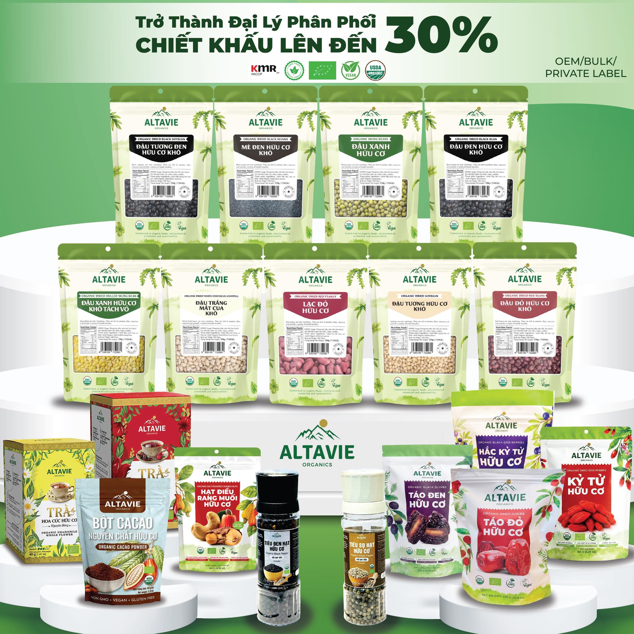 Altavie Organics Việt Nam Facebook ad: Everything Organic, All in One Place