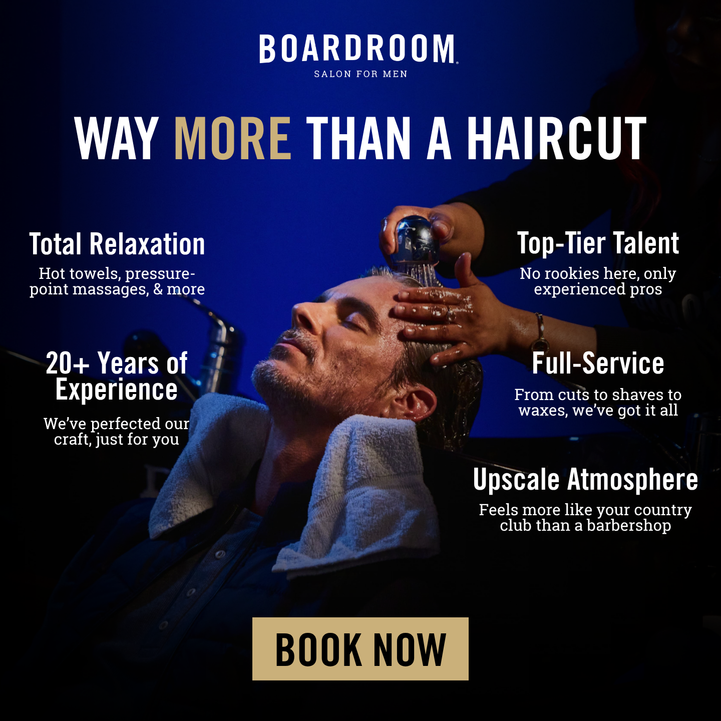 Boardroom Salon For Men Facebook ad from Mar 4, 2026