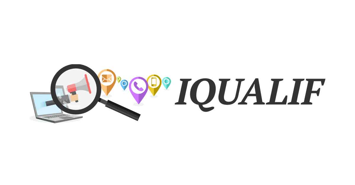 Iqualif Facebook ad: Contacts résidentiels et professionnels, prêts à l’emploi…