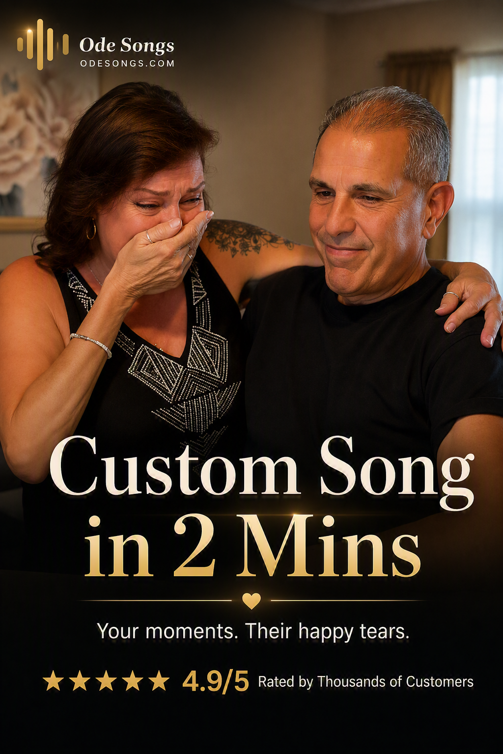 Ode Songs Facebook ad: Create A Song In Just 2 Minutes