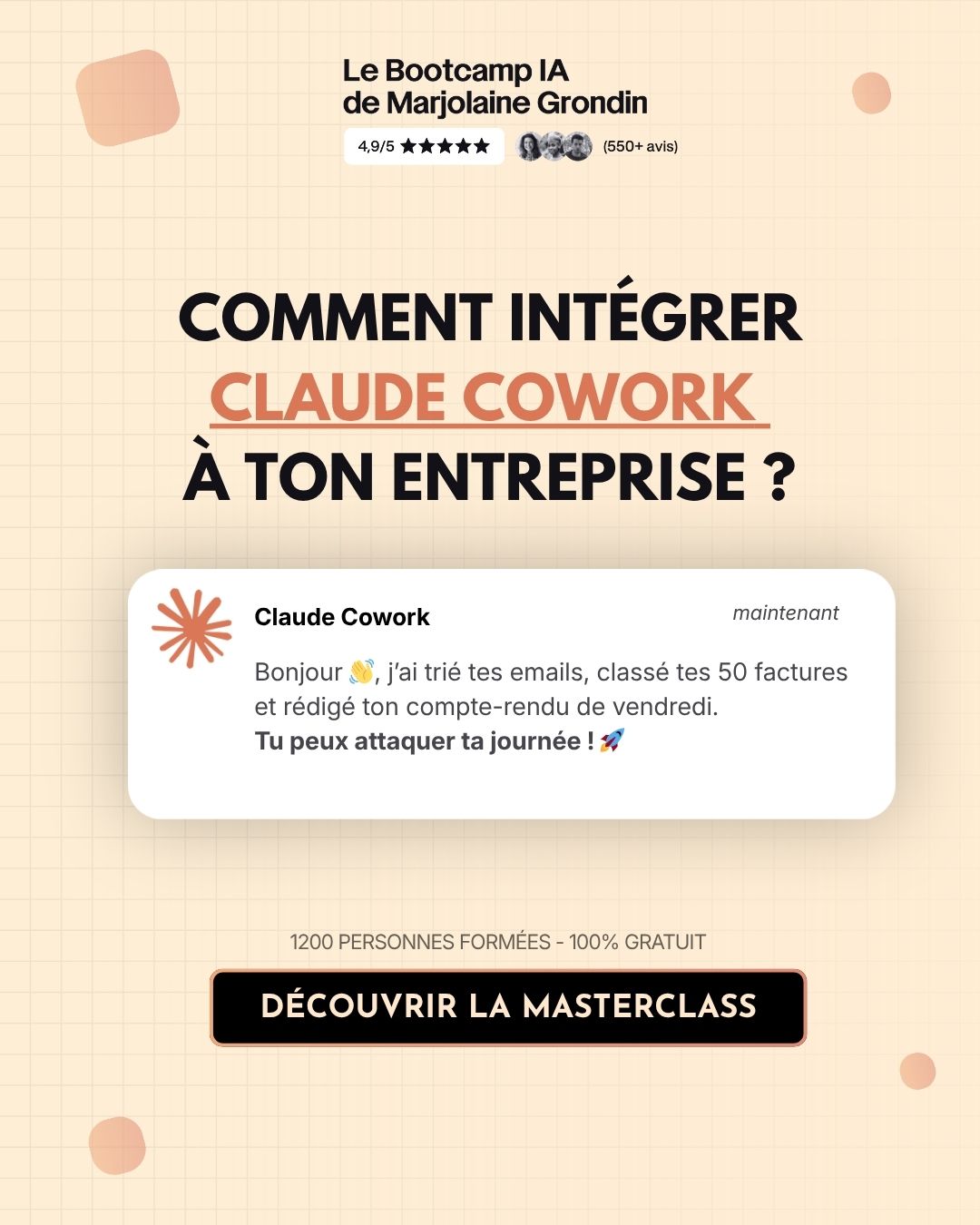 Marjolaine Grondin Facebook ad