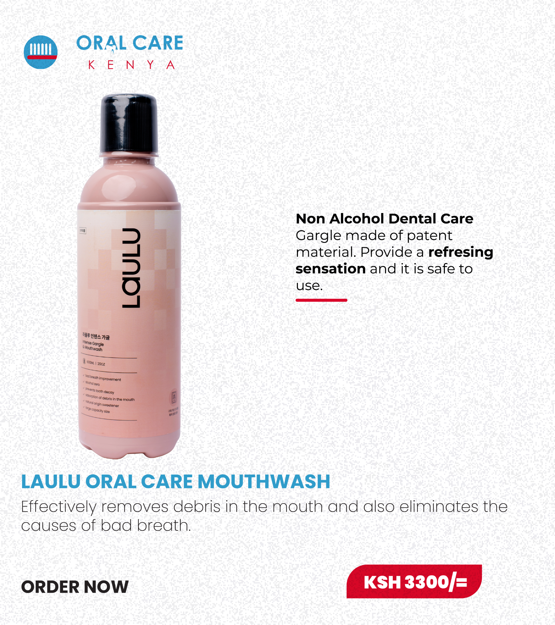 Oral Care Kenya Facebook ad: Keep your smile bright, healthy, and confident with…