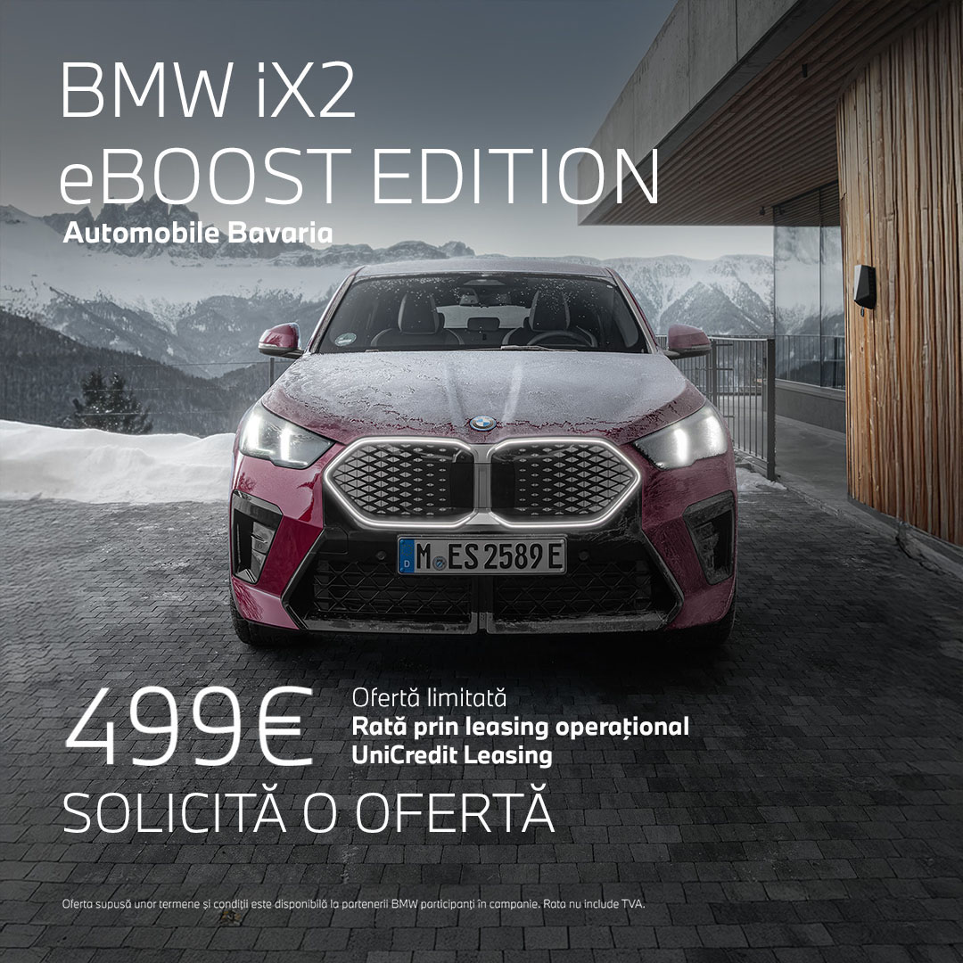 Automobile Bavaria Facebook ad: Alege BMW iX2 eBoost Edition și beneficiază de…