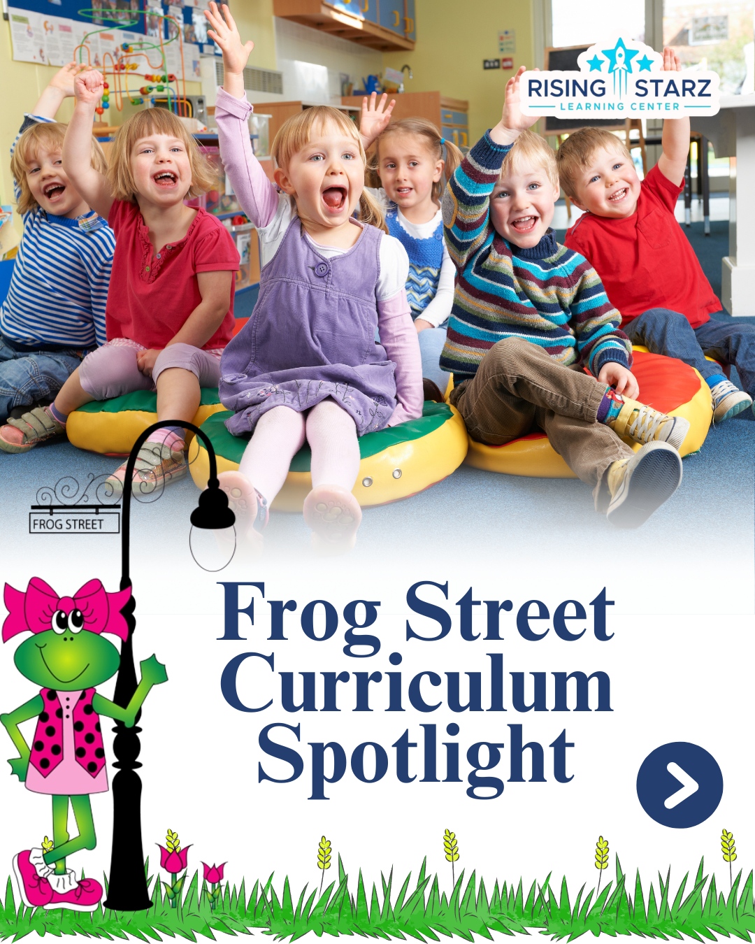 Rising Starz Learning Center Facebook ad: Give your child a head start in learning…