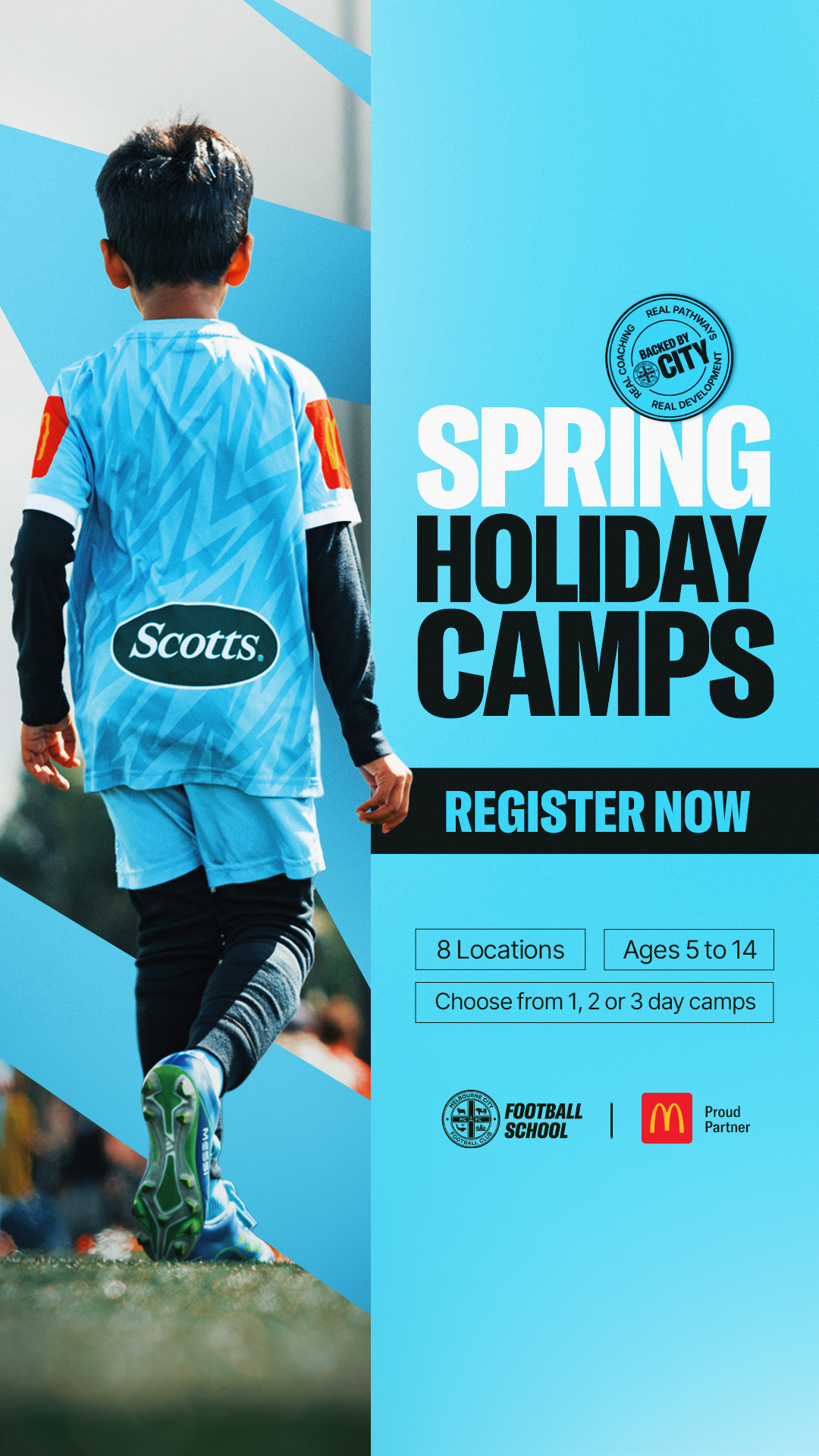 Melbourne City FC Facebook ad: Book Spring Football Camps Early