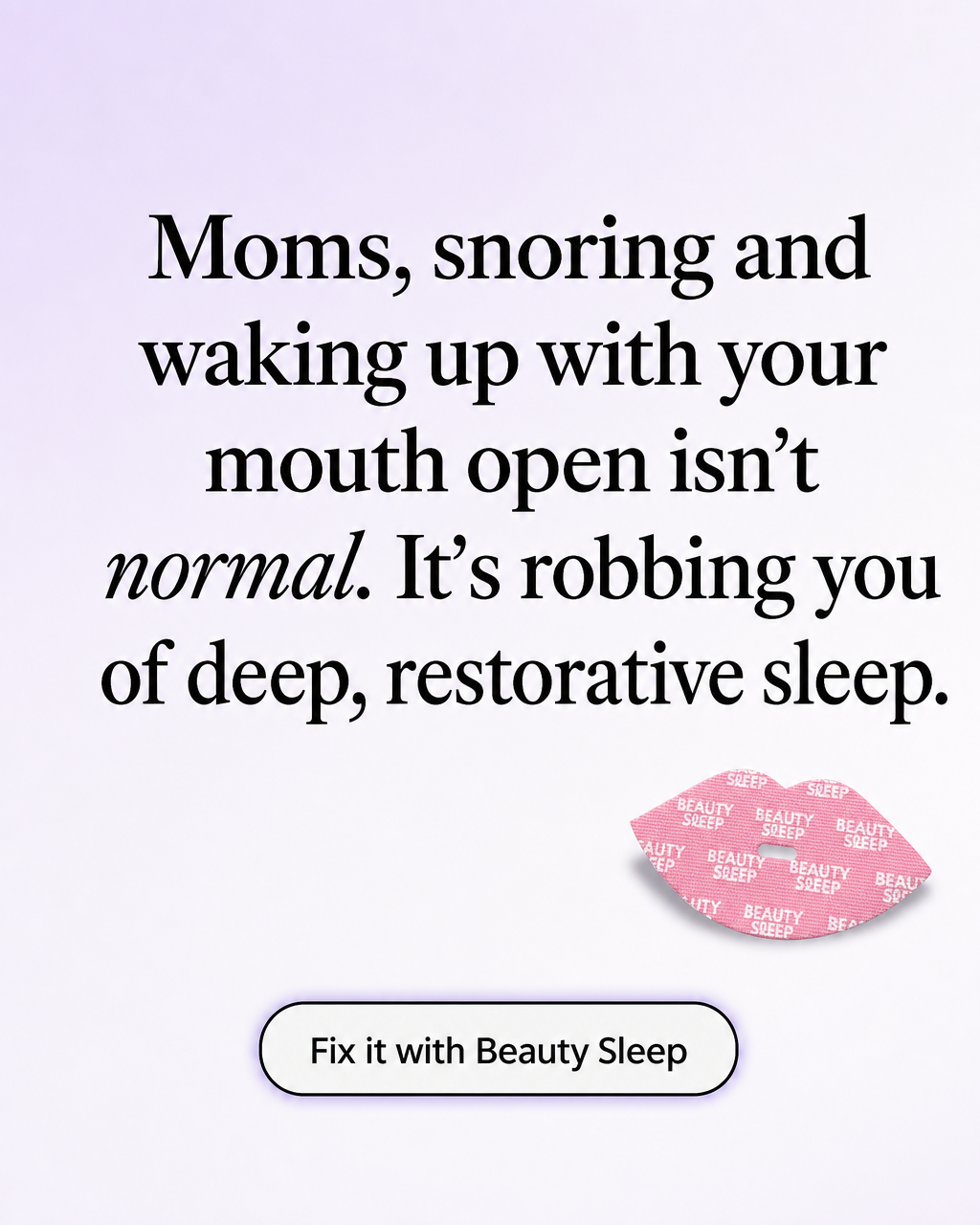 Beauty Sleep Facebook ad
