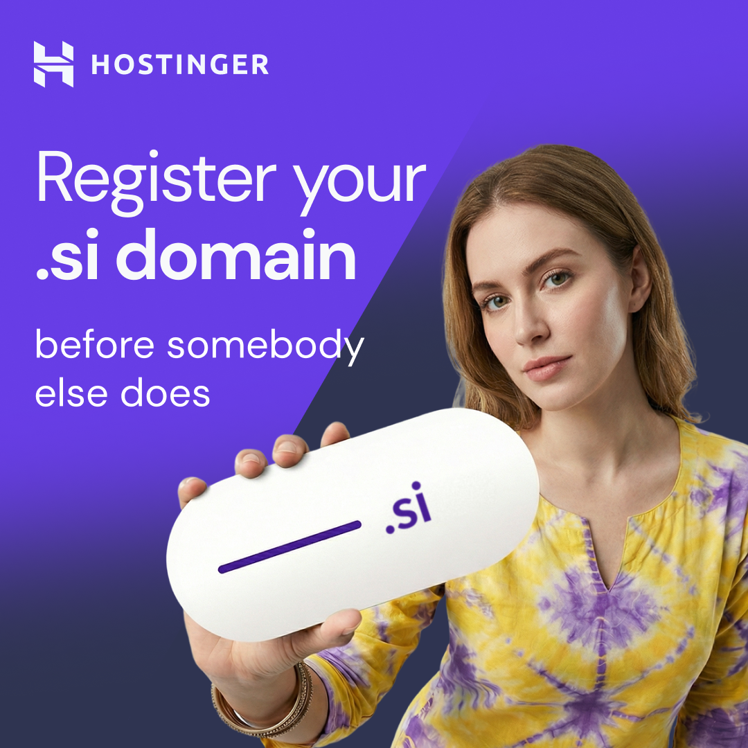 Hostinger Facebook ad: Own.ai? Secure your.si