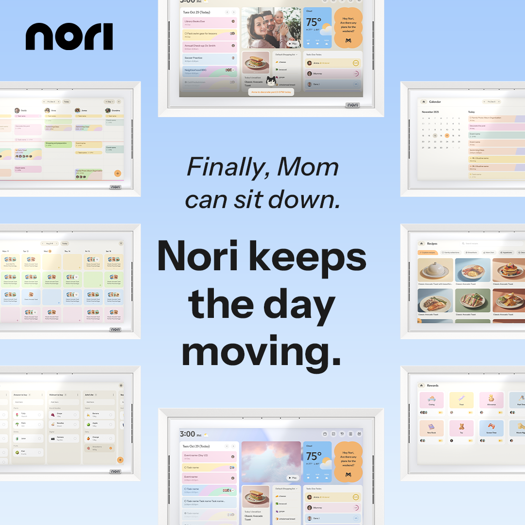 Nori Family Hub Facebook ad: Stop Carrying the Mental Load