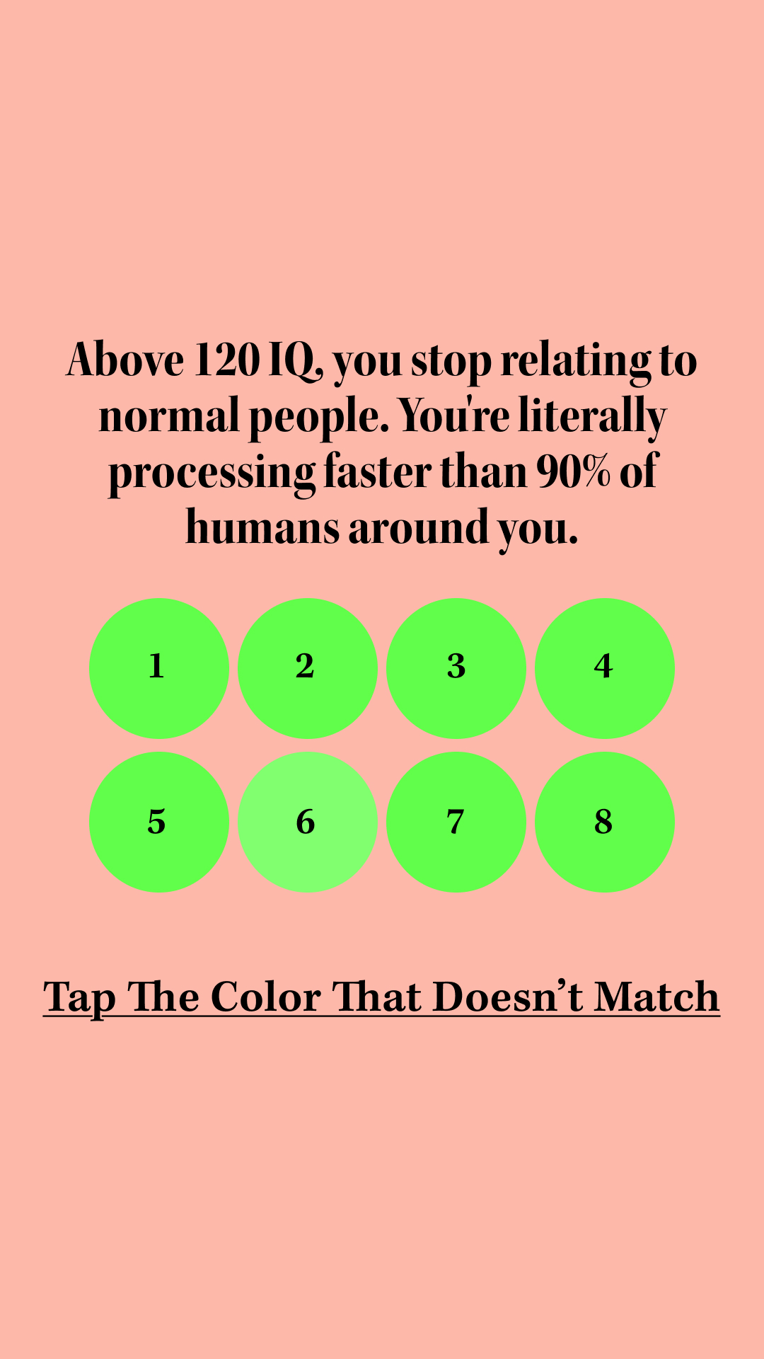 International IQ Test Facebook ad