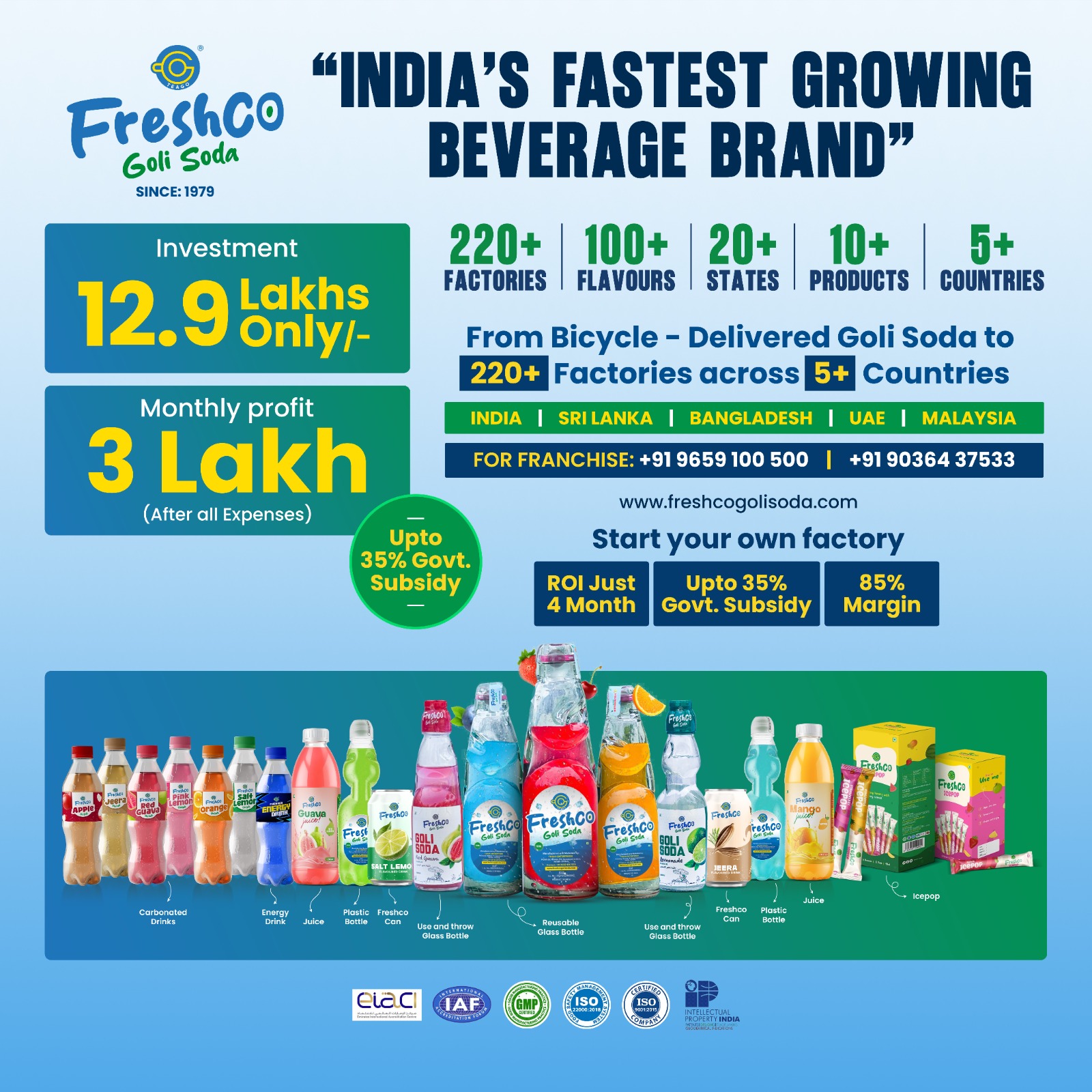 Freshco Goli Soda Facebook ad: India’s Fastest Growing Beverage Brand.