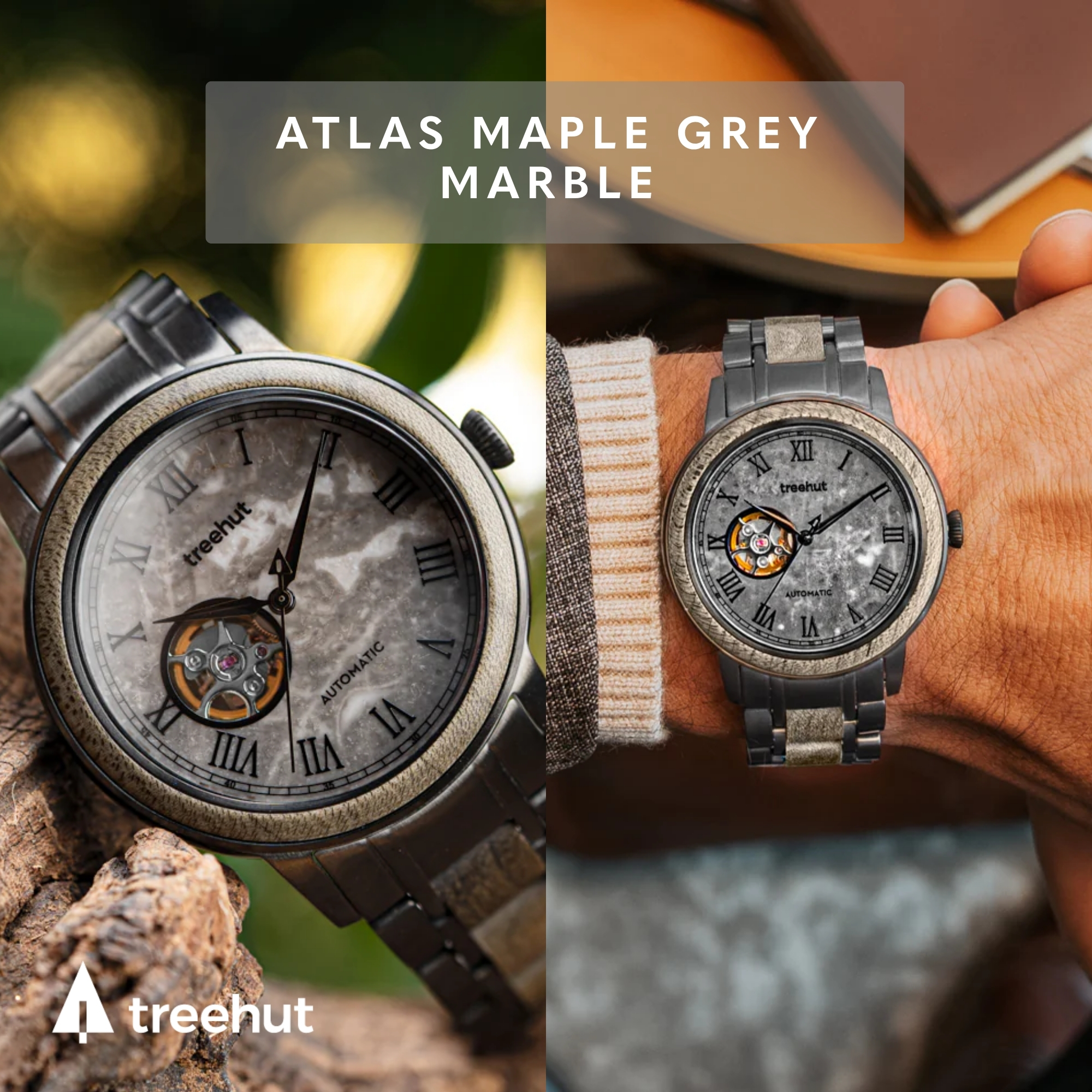 Treehut Facebook ad: Handcrafted Wooden Watches