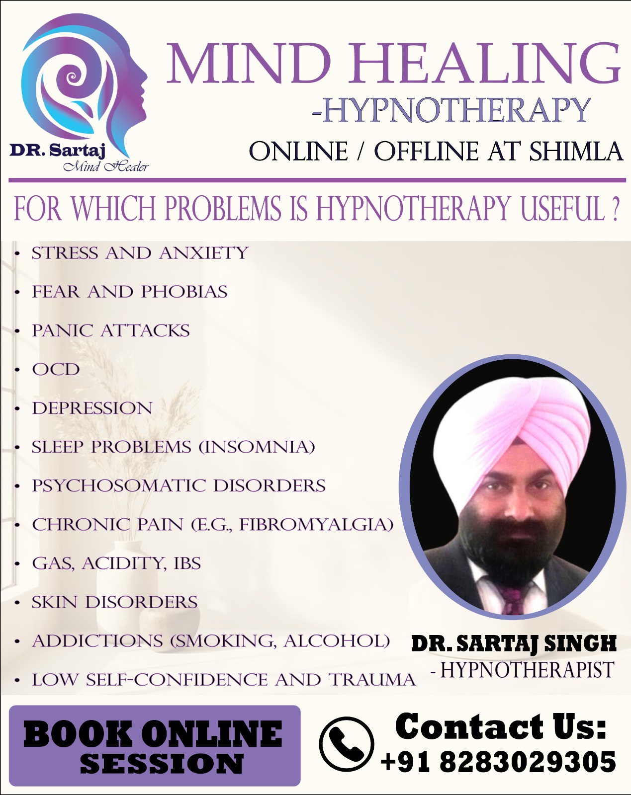 Sartaj singh hypnotherapist Facebook ad from Jul 25, 2026