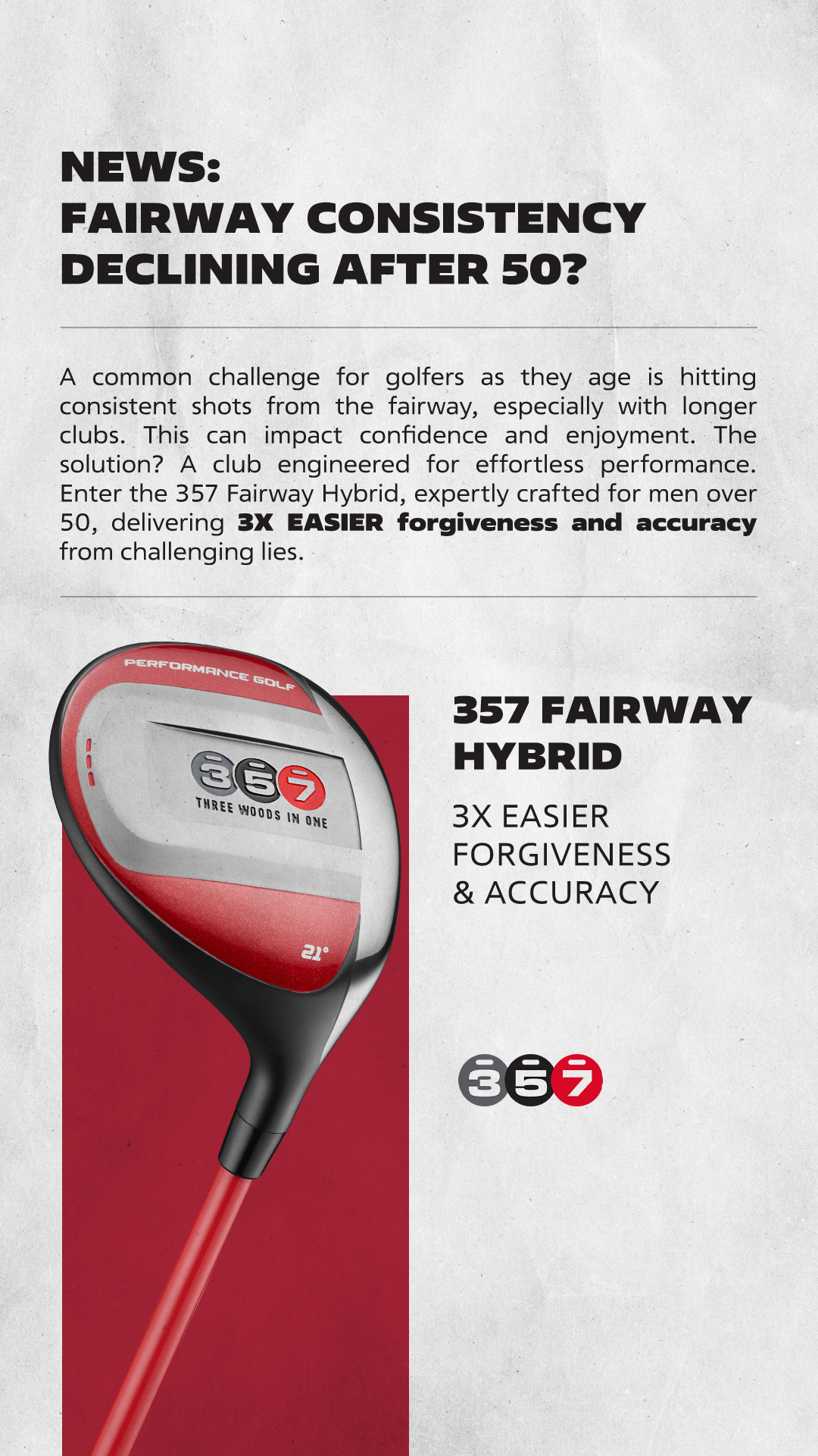 Performance Golf Facebook ad