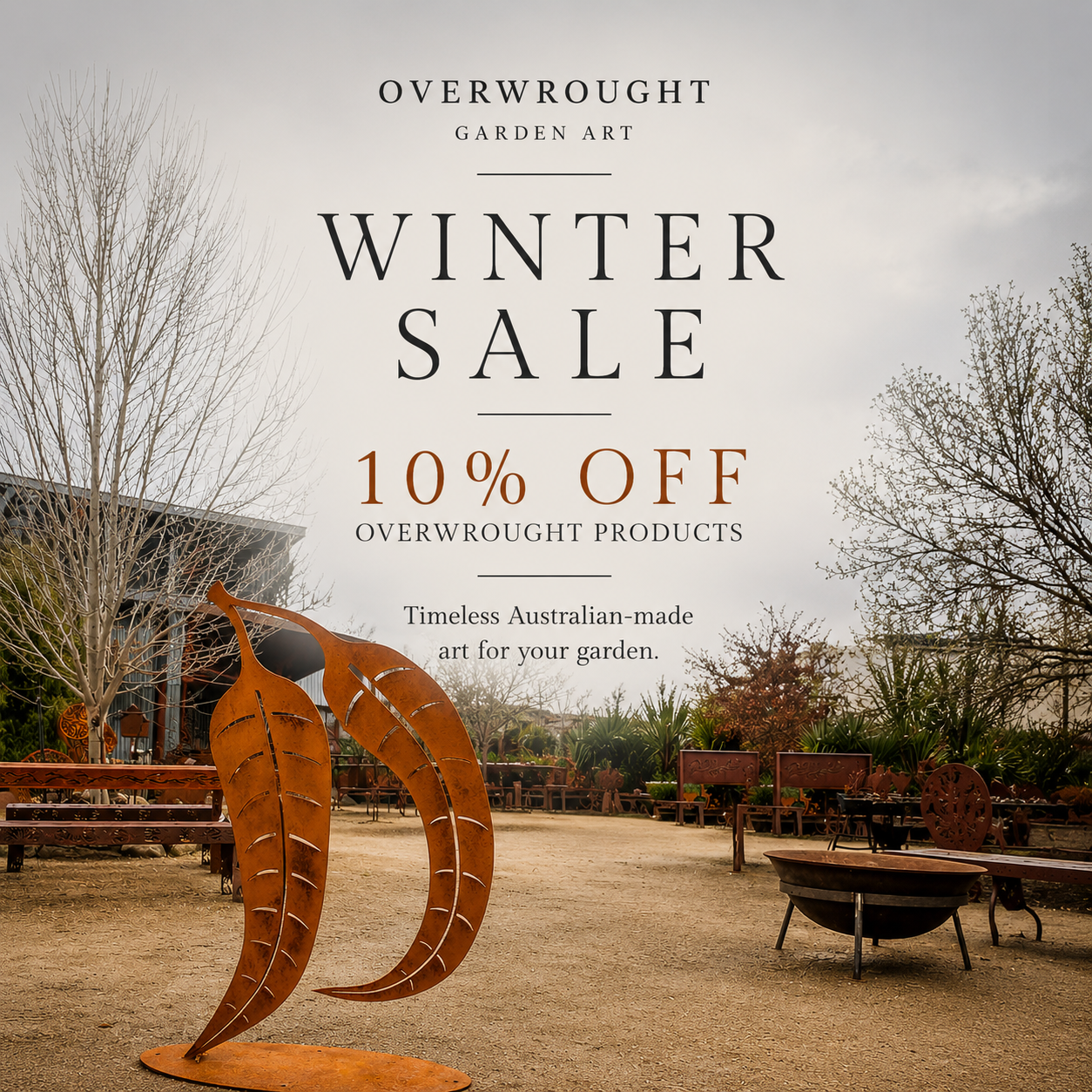 Overwrought Garden Art Facebook ad