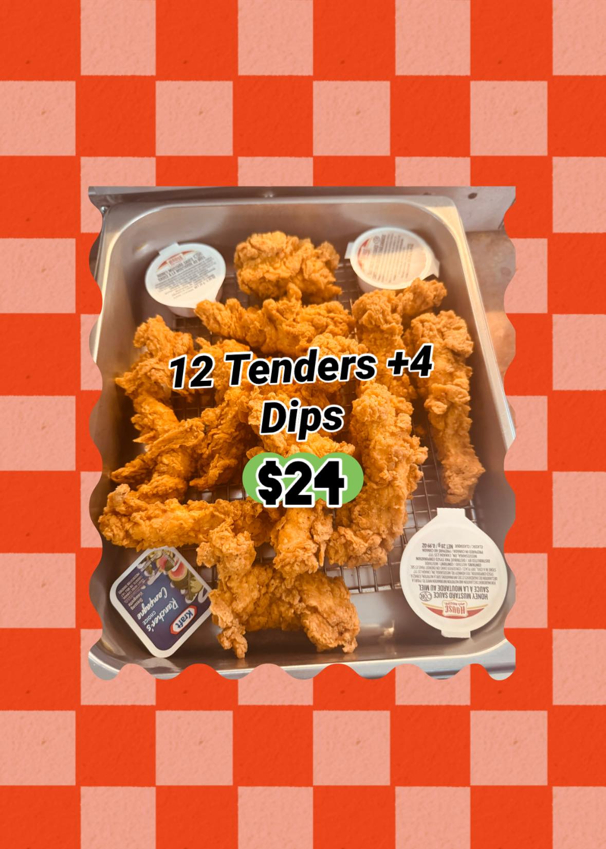 DCS Chicken Facebook ad: 12 fresh Fried Chicken Tenders $24