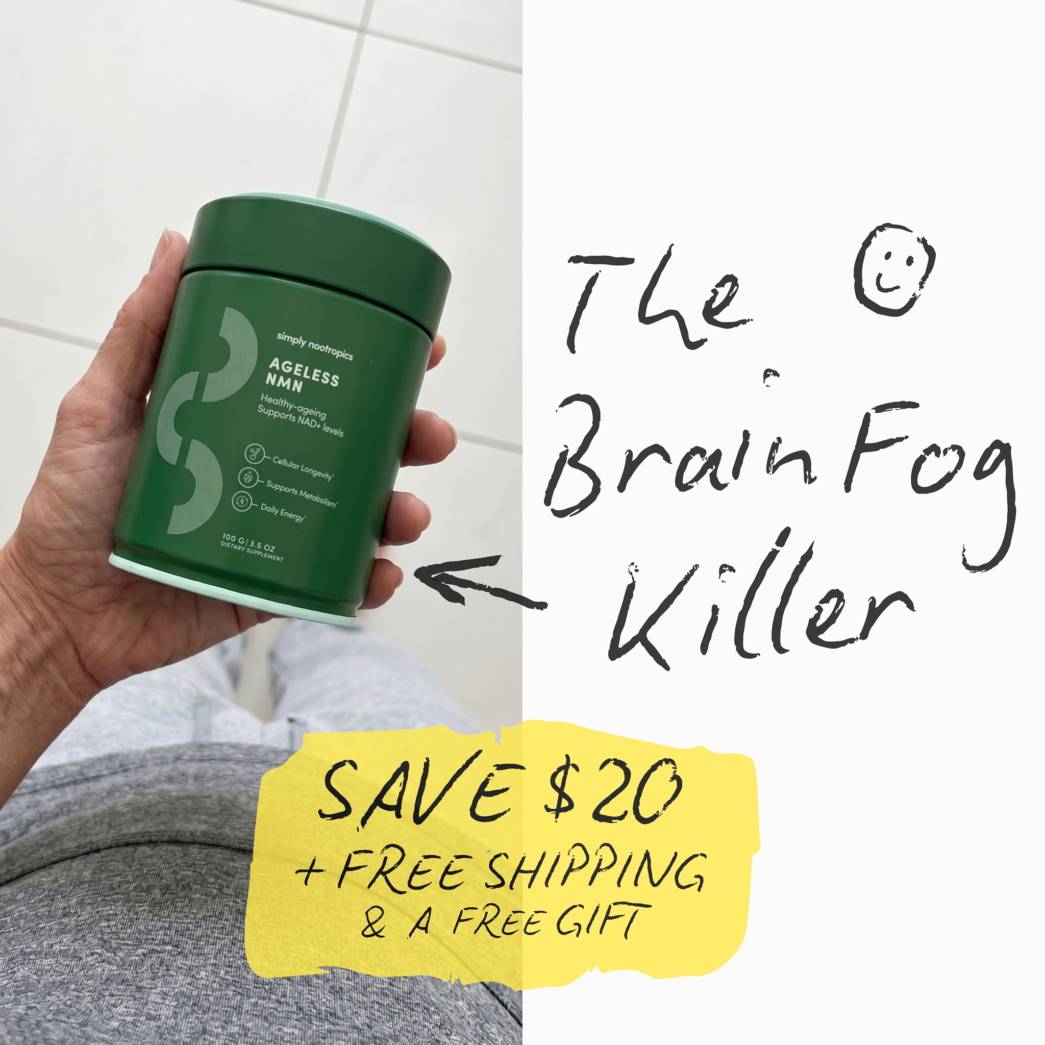 Simply Nootropics Facebook ad