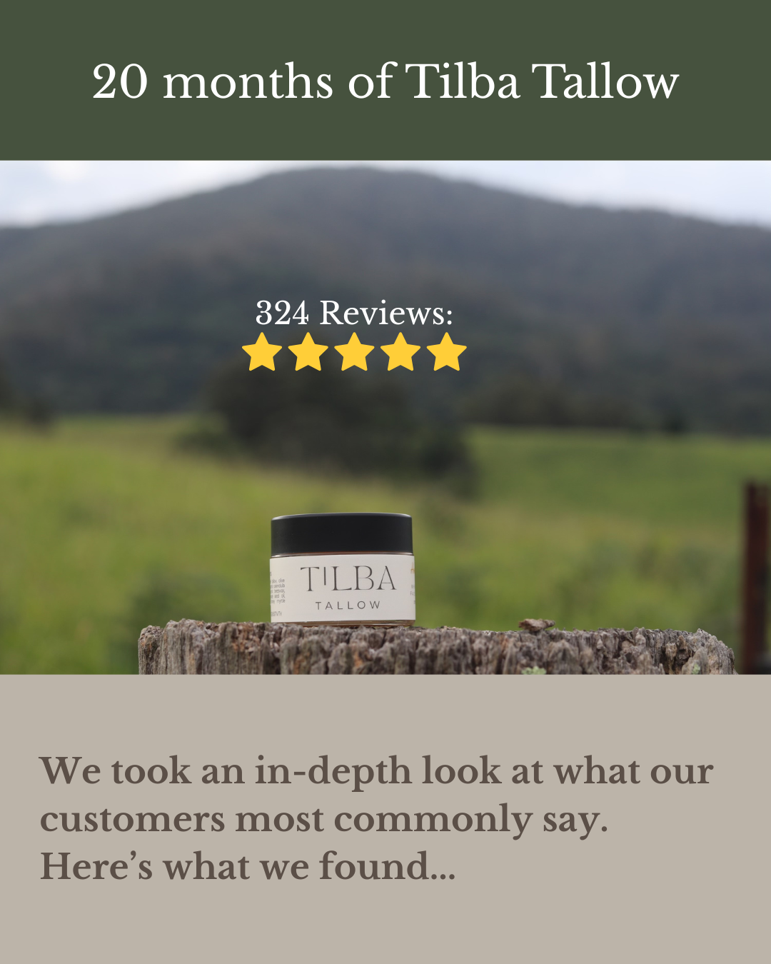Tilba Tallow Facebook ad