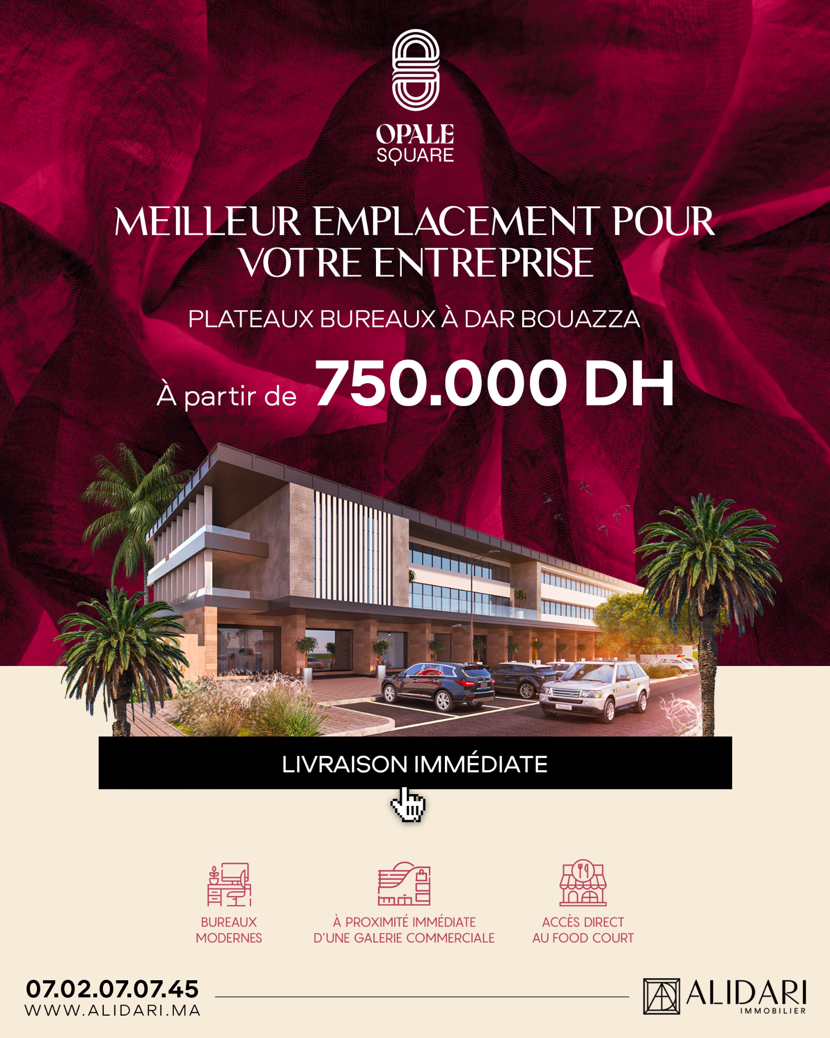 Opale Square Facebook ad: OPALE SQUARE| LOCAUX COMMERCIAUX DISPONIBLES IMMÉDIATEMENT