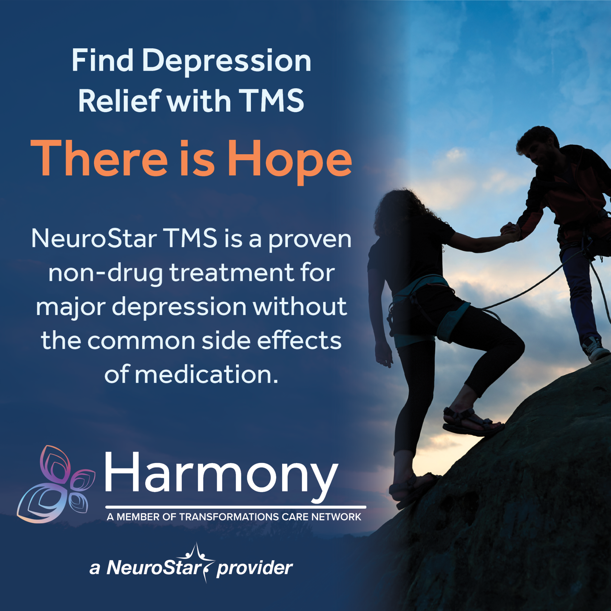 Harmony - GRW Health Facebook ad: Beat Depression with TMS