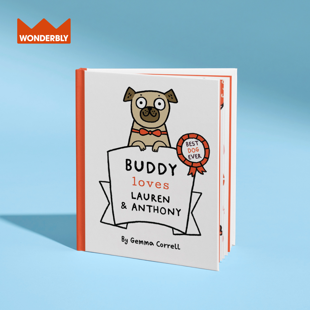Wonderbly Facebook ad: A personalised novelty book written as if from the dog