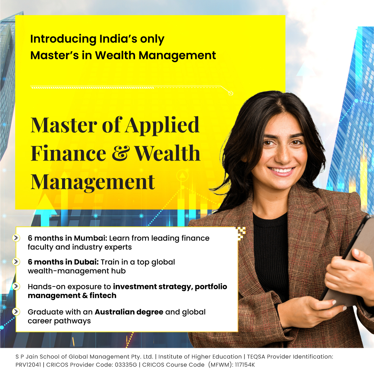 SP Jain School of Global Management Facebook ad