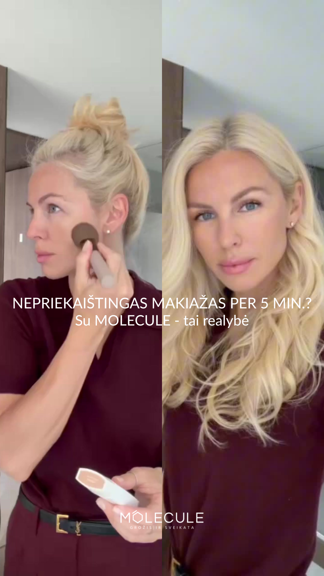 Molecule - sveikata/grožis/jaunystė Facebook ad: 5 min. makiažas