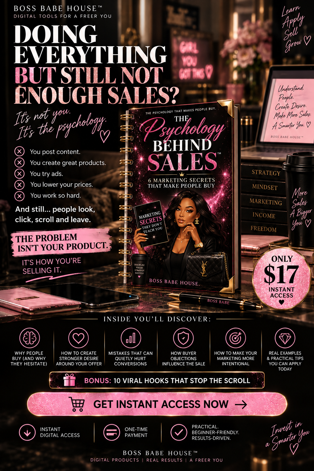 Boss Babe House Facebook ad: Understand Your Buyers. Improve Your Marketing. | $17
