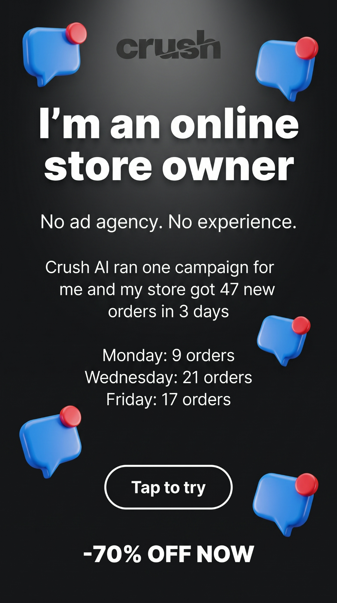 trycrush.ai Facebook ad