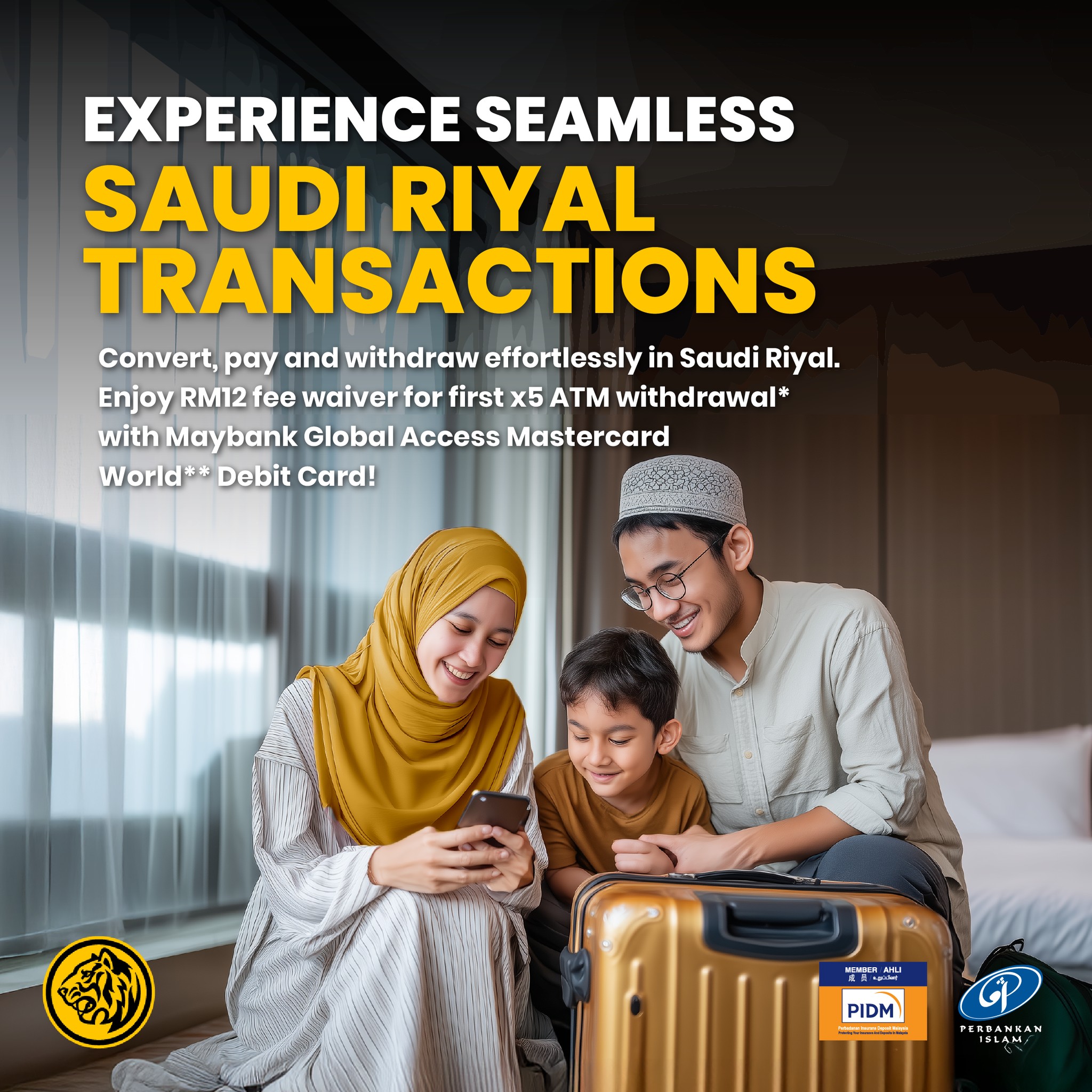 Maybank Islamic Facebook ad: Enjoy RM12 fee waiver for first x5 ATM…
