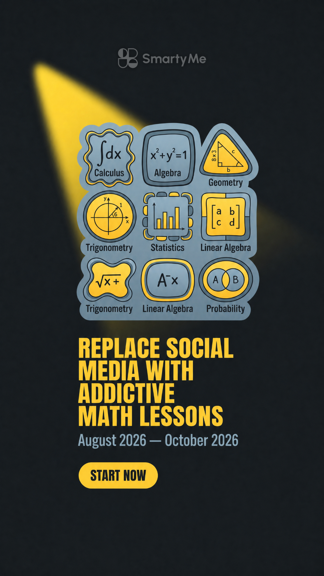 SmartyMe: Math Games Lab Facebook ad: Addictive Math Games that actually make you smarter
