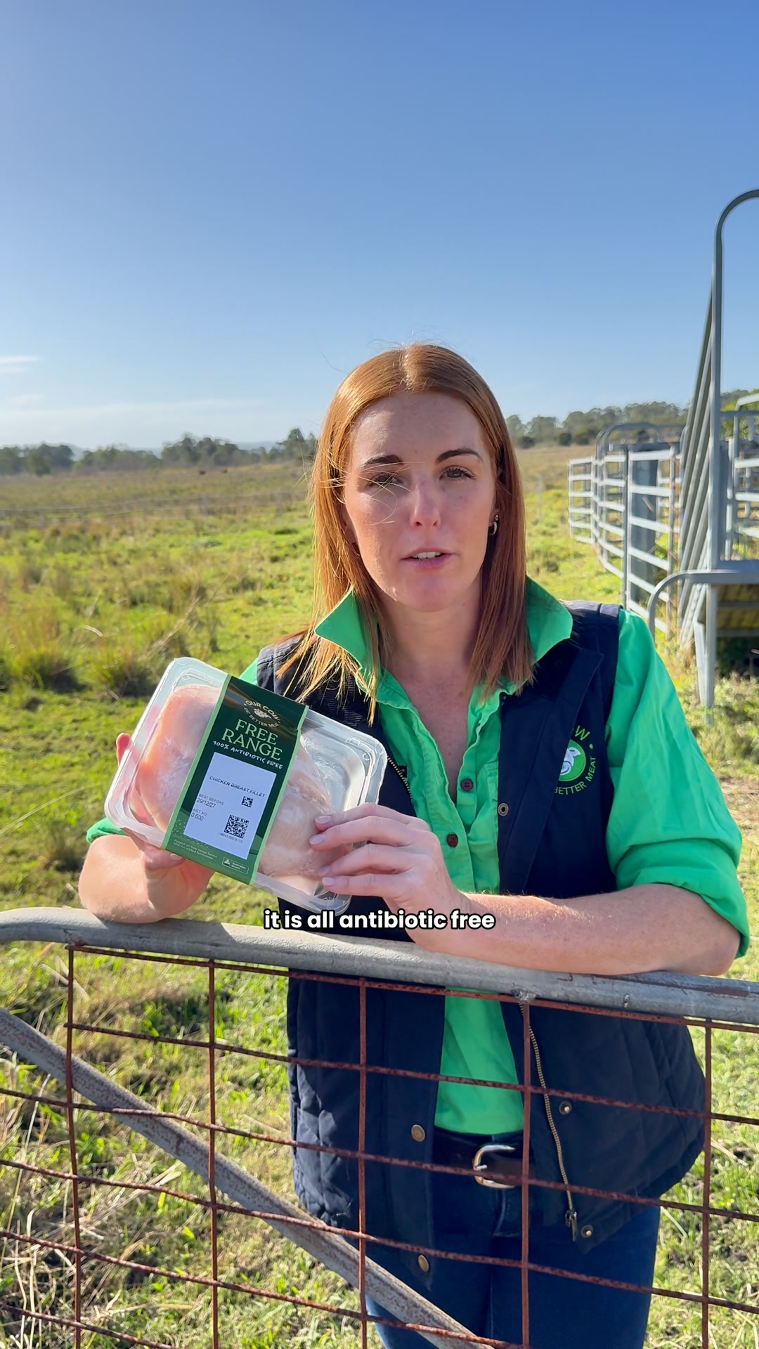 Dave and Bianca From Our Cow Facebook ad: Our Chicken is 100% Antibiotic Free