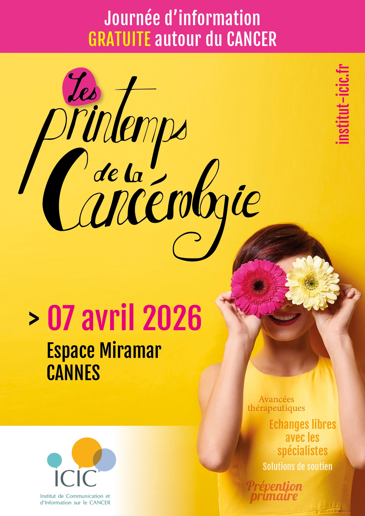 Institut ICIC Facebook ad: Les printemps de la cancérologie à Cannes