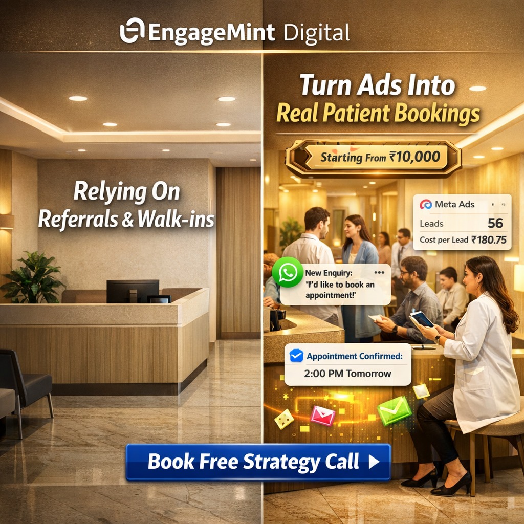 EngageMint Digital Facebook ad: Many dermatology clinics struggle with empty appointment…
