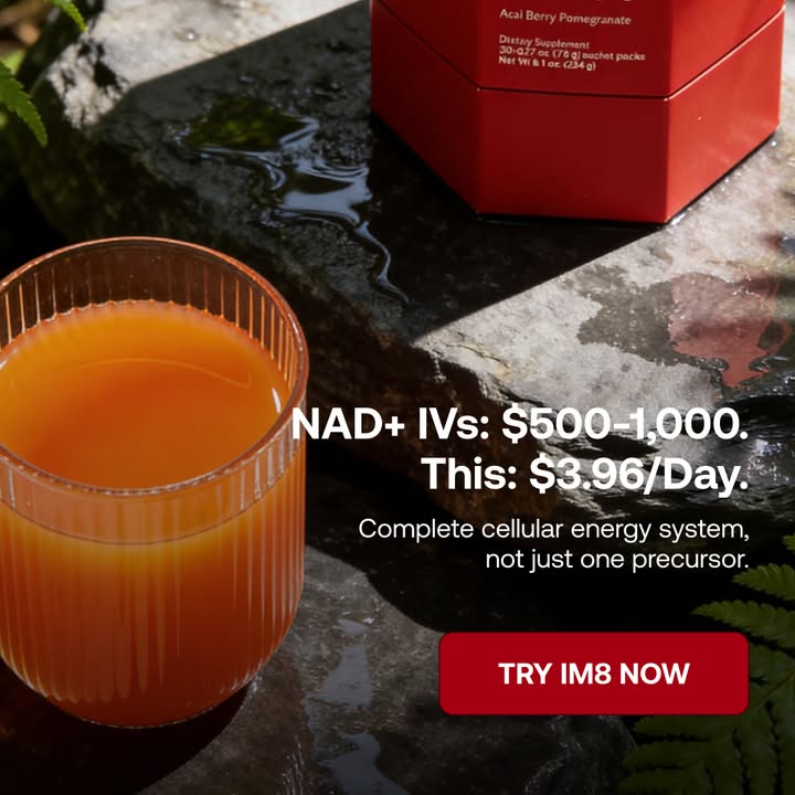 IM8 Global Facebook ad: Longevity Starts at the Cellular Level