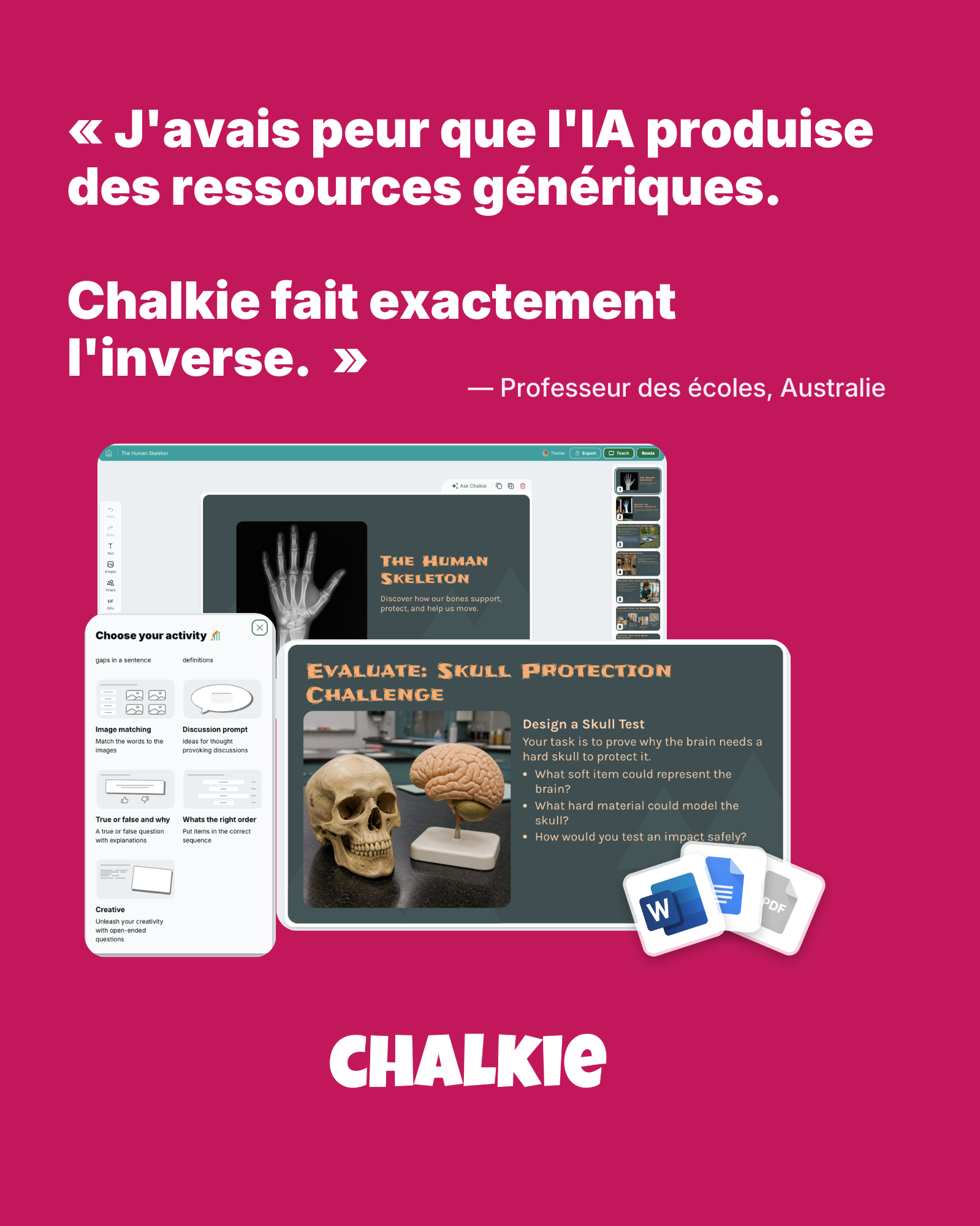 Chalkie AI Facebook ad