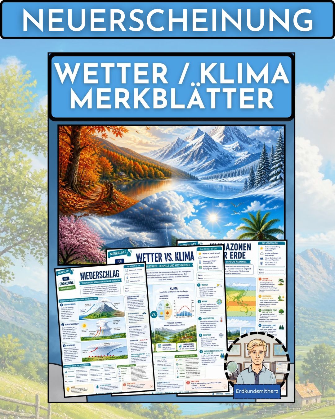 erdkundemitherz Facebook ad: NEUES MATERIALPAKET!