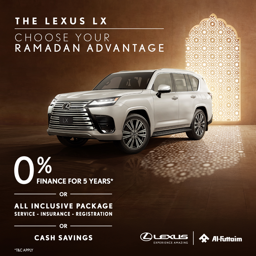 Lexus UAE Facebook ad: Elevate every journey with intelligent power.