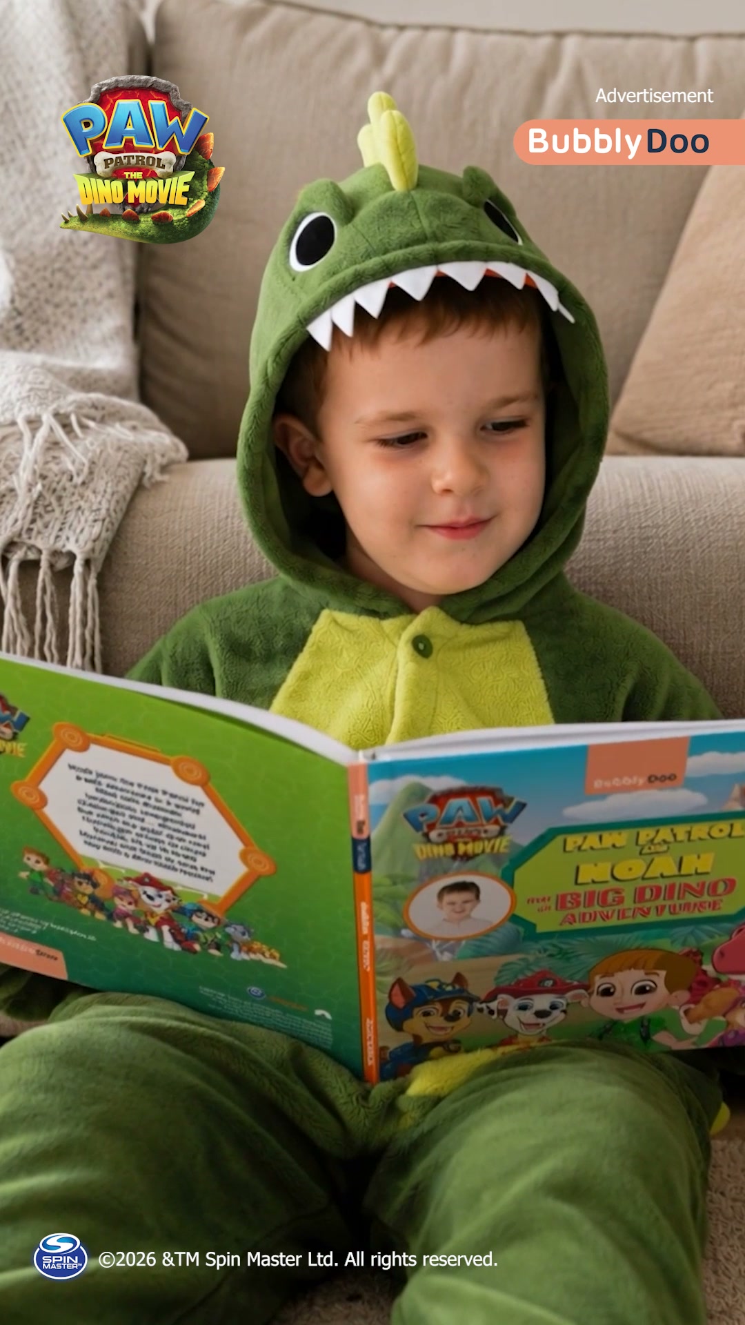 BubblyDoo Books Facebook ad: Join the Ultimate PAW Patrol Dino Adventure!
