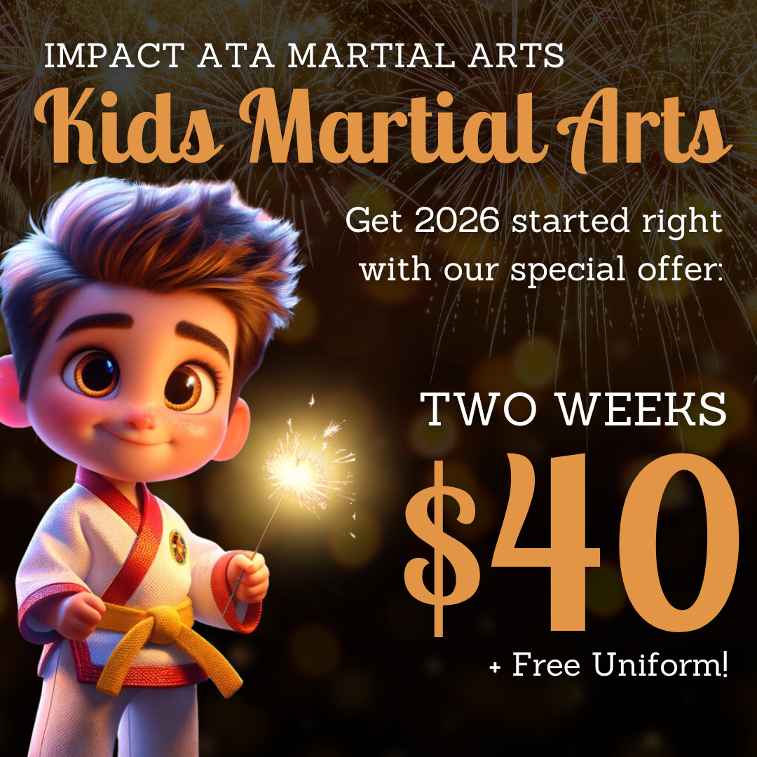 Impact ATA Martial Arts Facebook ad: 2 Weeks of Martial Arts + Uniform All for just $40!