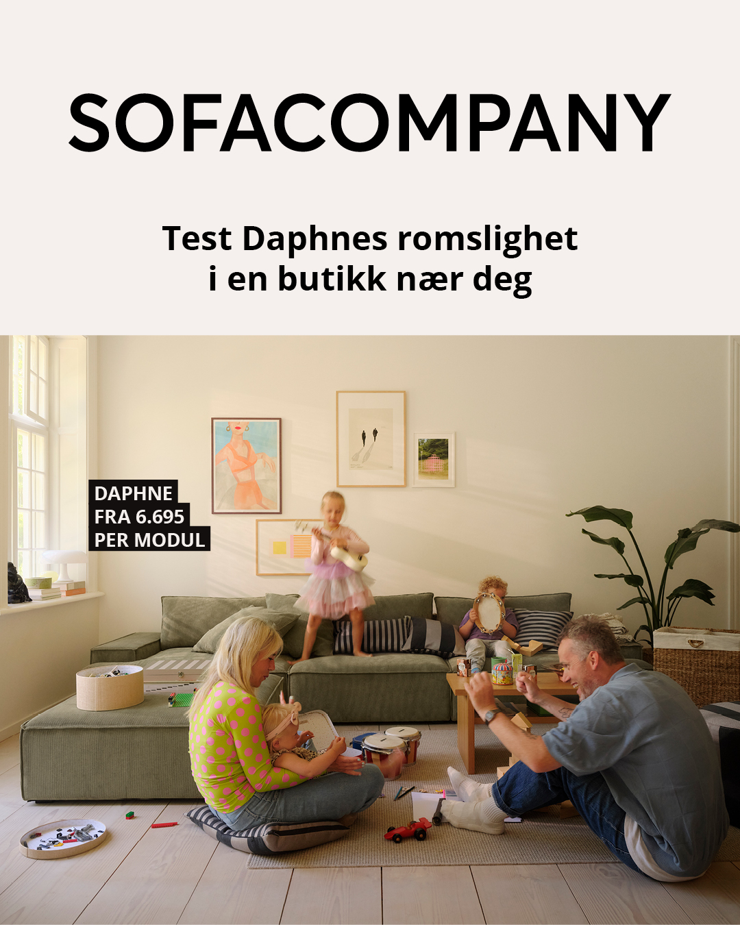 Sofacompany Facebook ad: Finn butikk nær deg