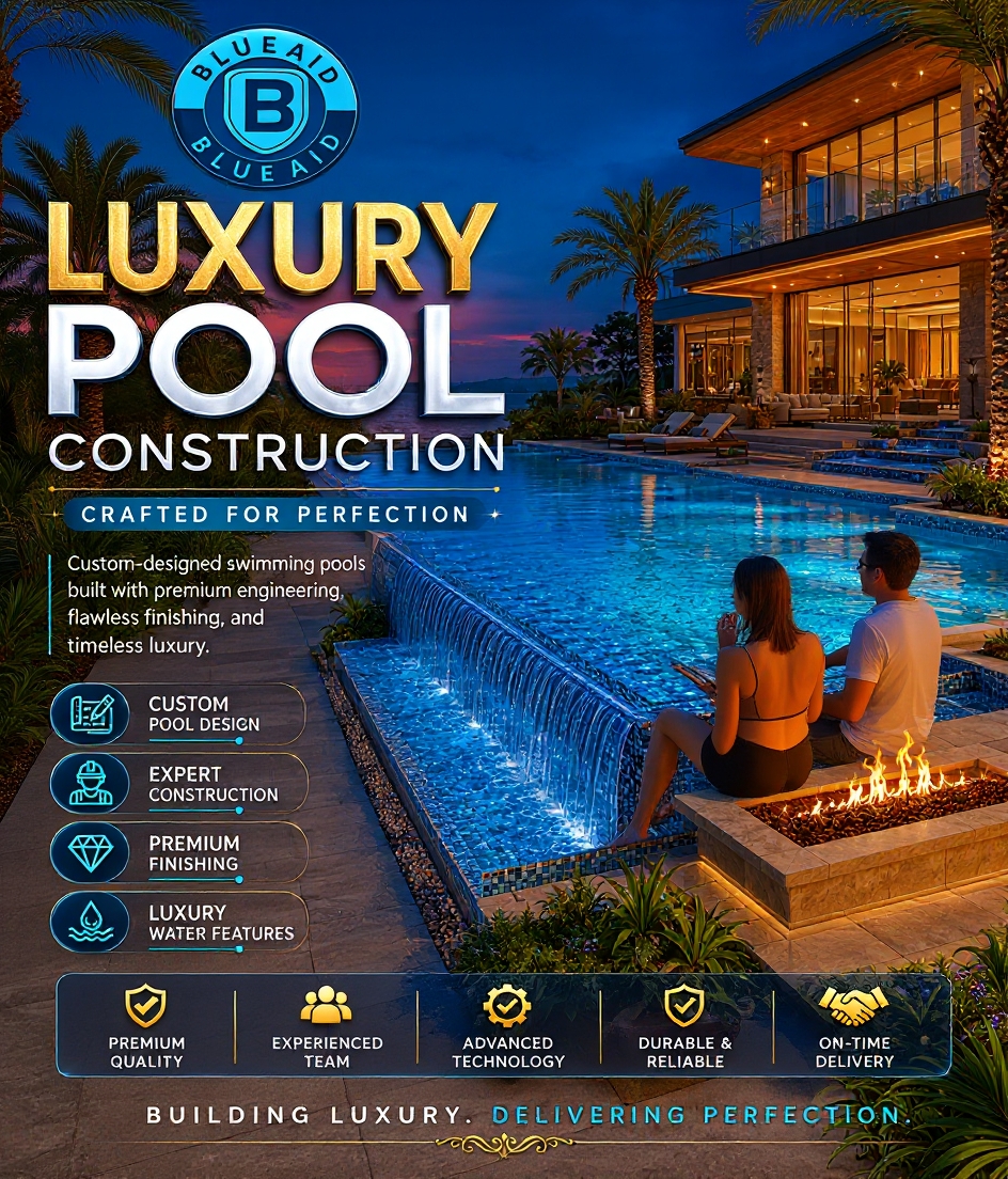 BlueAid Facebook ad: Your Backyard, Your Private Resort