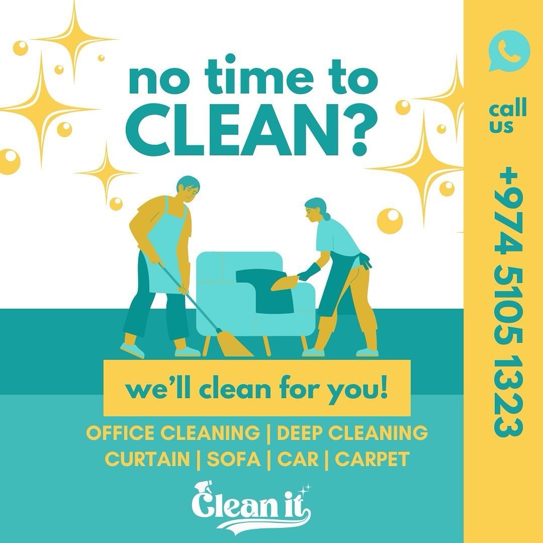 cleanit.qa Facebook ad: Do you have a hectic work schedule?