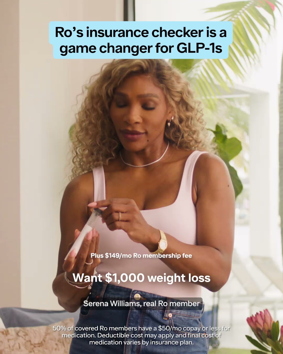 Ro Facebook ad: Join Serena on Ro