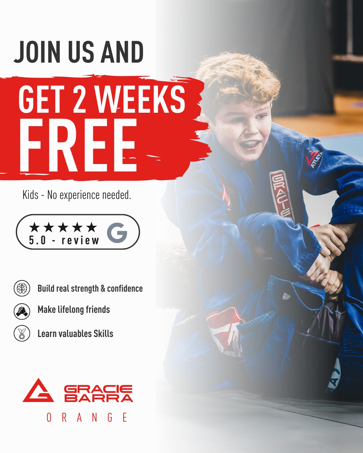 Gracie Barra Orange - Brazilian Jiu Jitsu / Self Defence Facebook ad