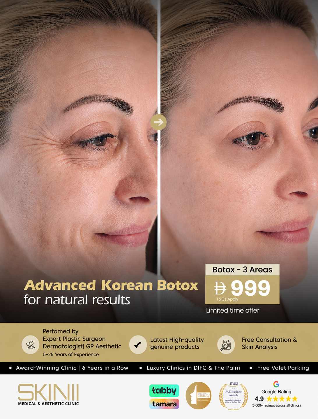 Skin111 Clinics Facebook ad from May 25, 2026