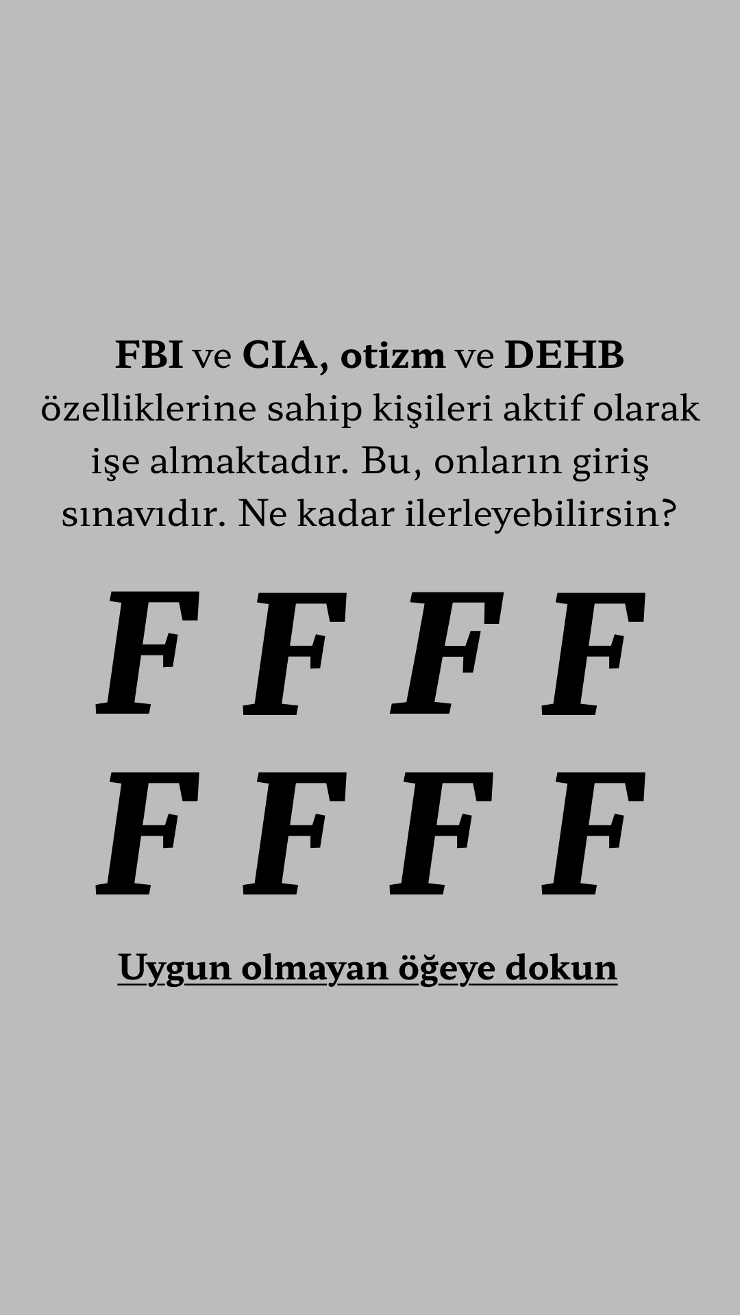 International Brain Test Facebook ad