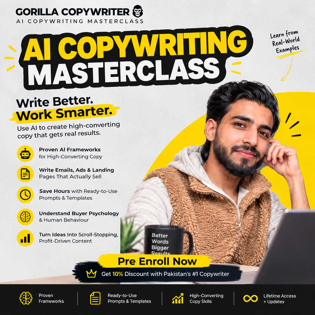 Haseeb Ali Facebook ad: AI Can Write. Can You Sell?